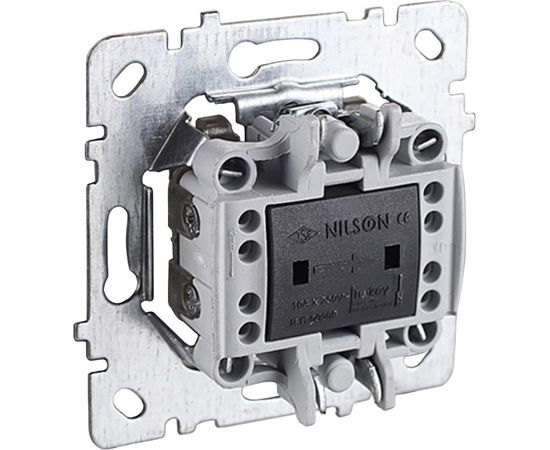 Механизм выключателя NILSON 1СП крестообразный серебро Touran/Alegra metallic 24130410 – изображение 2