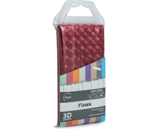 Шторка для ванной розовая FIXSEN FX-3003B – изображение 2