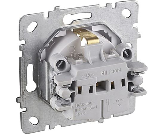 Розетка Nilson 1-местн. СУ с заз. конт. с крышкой, TOURAN-ALEGRA-THOR, кремовый 24120418 – изображение 2