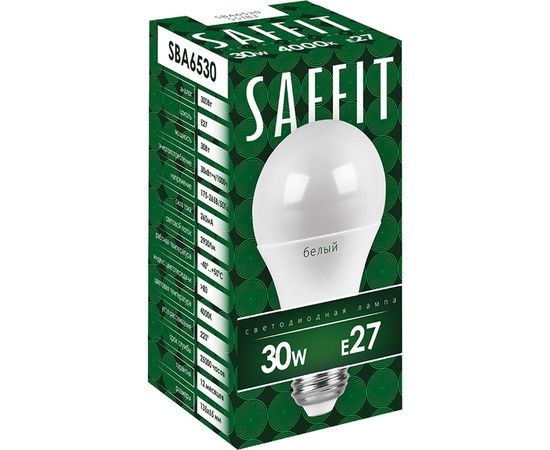 Светодиодная лампа SAFFIT SBA6530 Шар E27 30W 4000K 55183 – изображение 2
