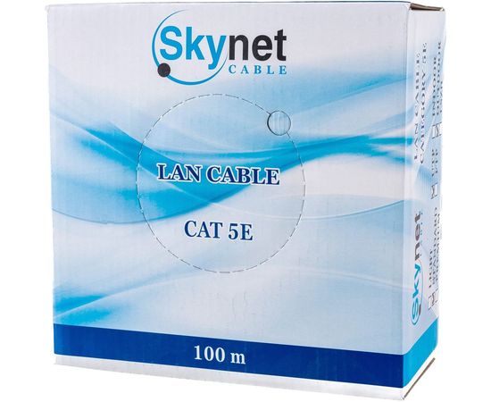 Кабель SkyNet Light UTP outdoor 4x2x0,46, медный, FLUKE TEST, кат.5e, однож., 100 м, box, черный CSL-UTP-4-CU-OUT/100 – изображение 2