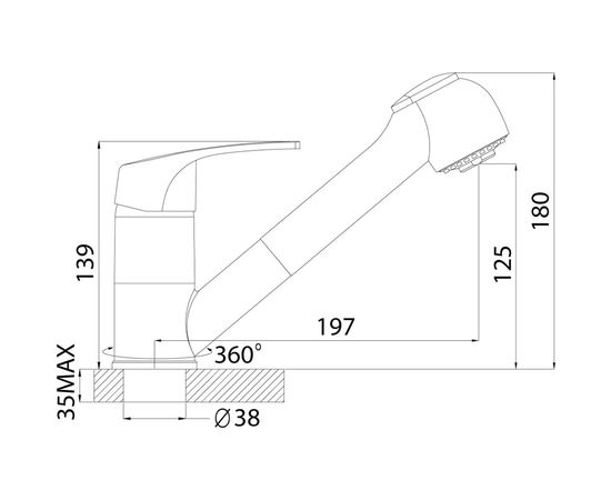 Смеситель Rossinka для кухни D40-25 – изображение 2