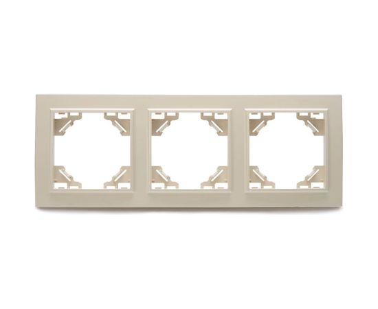 Рамка STEKKER трехместная горизонтальная, серия Эрна, слоновая кость, PFR00-9003-02 39242 – изображение 2