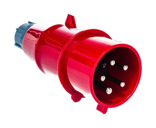 Электрическая кабельная вилка LANMASTER IEC 309, трехфазная, 32A, 380V LAN-IEC-309-32A3P/M – изображение 2