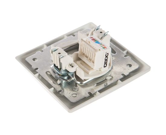 Информационная розетка Intro 430301 RJ45, СУ, Solo, белый Б0043382 – изображение 2