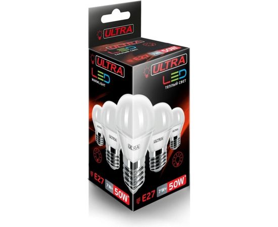 Светодиодная лампа Ultra LED G45 7W E27 3000K – изображение 2