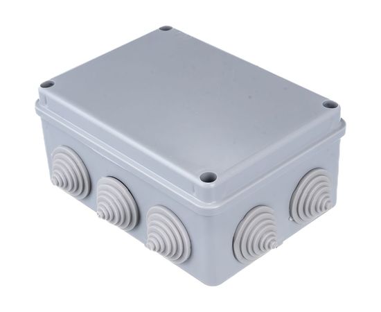 Распаячная коробка IEK открытой проводки, 150x110x70, IP44, KM41241, 10 кабель вводов, ИЭК UKO10-150-110-070-K41-44 – изображение 3