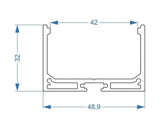 Алюминиевый профиль ArdyLight универсальный ALS-5032 anod 2.0 с экраном комплект 50100-1 – изображение 3