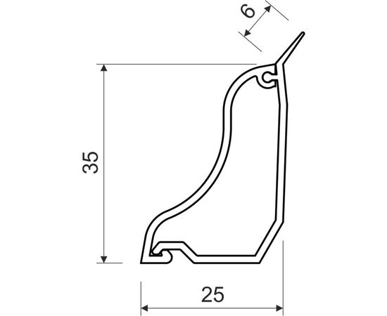 Плинтусный кабельный канал KOPOS 35х25 комплект 2 метра LP 35_HD – изображение 3