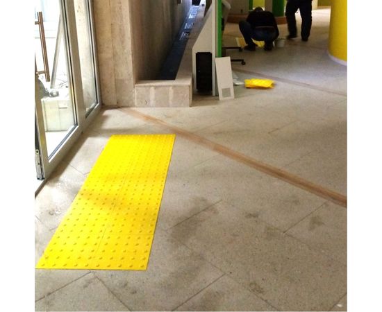 Тактильная плитка преодолимое препятствие PALITRA TECHNOLOGY поле внимания, конусы линейные 10шт – изображение 3