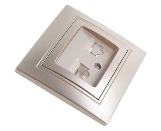 Информационная розетка Intro 130304 RJ45, IP20, СУ, Plano, шампань Б0030087 – изображение 4