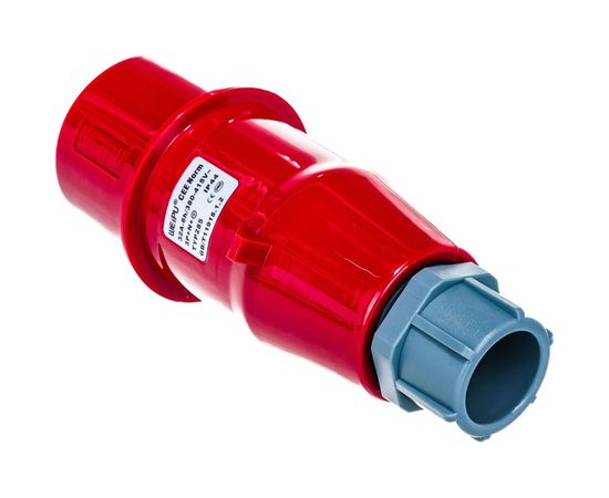 Электрическая кабельная вилка LANMASTER IEC 309, трехфазная, 32A, 380V LAN-IEC-309-32A3P/M – изображение 4