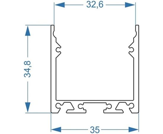 Универсальный алюминиевый профиль Ardylight ALS-3535 anod 2.5 с экраном – изображение 4