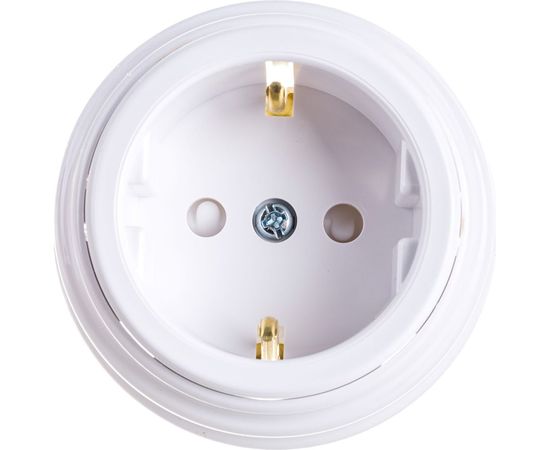 Розетка Bylectrica РА16-0206 1-местная с заз. контактом, со шторками 16А ОУ, серия РЕТРО – изображение 5