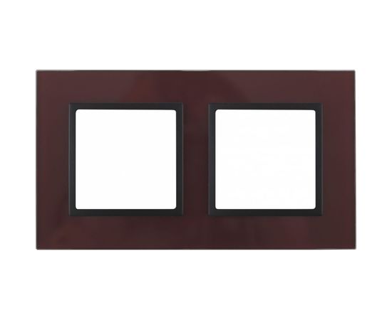 Рамка ЭРА 14-5102-25 на 2 поста, стекло, Elegance, бордо+антрацит Б0034497 