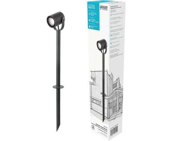 Ландшафтный садово-парковый светильник Gauss Sonata грунтовый, 1xGU10, 170-240V / 50Hz GD155 