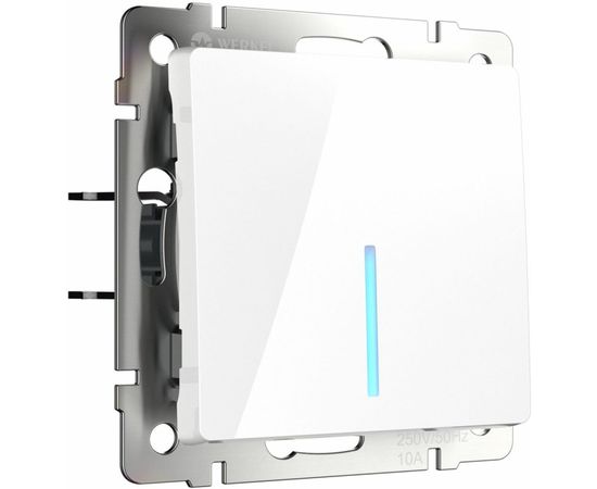 Одноклавишный выключатель WERKEL, W1110101, с подсветкой, белый a051110 