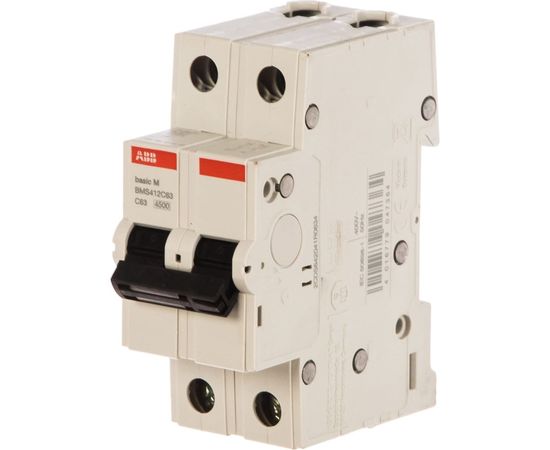 Автоматический выключатель ABB 2P, 63A, C, 4,5кА, BMS412C63 2CDS642041R0634 