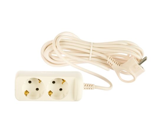 Удлинитель ЭРА UX2e5m, c заземлением, 3х0,75мм2, ПВС, 2гн, 5м, Б0038574 