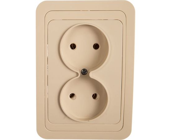 Двойная розетка, слоновая кость 2П 10А TDM Валдай SQ1804-0109 