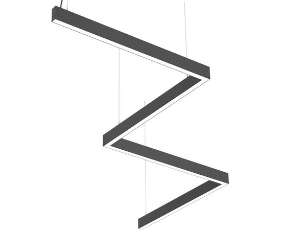 Светильник DIODEX Led Матик Зигзаг 40Вт 3000К, Опал, Черный 4603789761177 