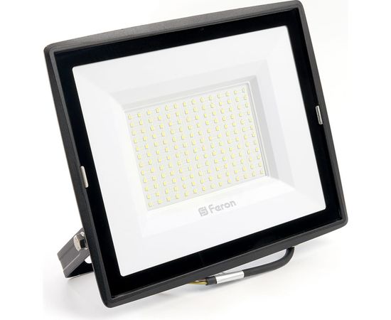 Светодиодный прожектор 2835 SMD 150W 6400K IP65 AC220V/50Hz, черный с матовым стеклом Feron LL-923 32104 