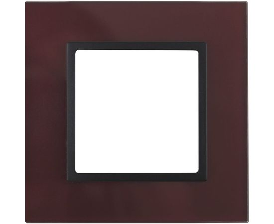 Рамка ЭРА 14-5101-25 на 1 пост, стекло, Elegance, бордо+антрацит Б0034479 