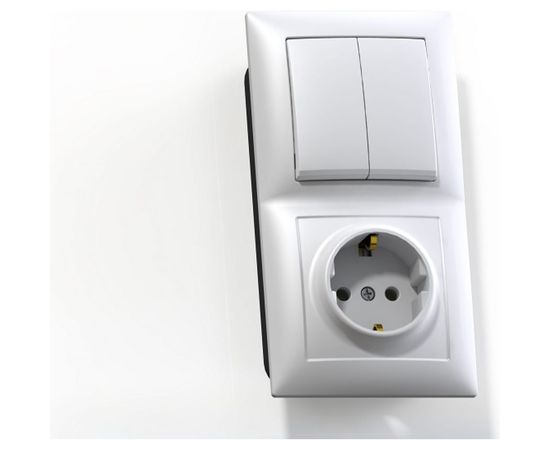 Комбинированный блок Кунцево-Электро СЕЛЕНА скрытой установки выключатель+розетка с з/к БКВР-412 8208 