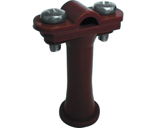 Держатель круглого проводника EZETEK 6-10мм коричневый, высота 59мм, пластик 91103 