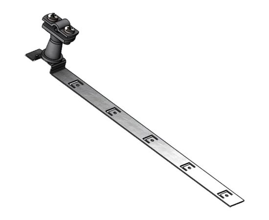 Держатель круглого проводника EZETEK 6-10мм для черепичной кровли серый, оцинковка 91042 