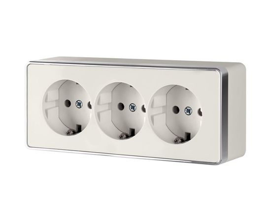 Тройная розетка с заземлением и шторками Werkel W5073103 a051554 
