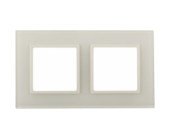 Рамка ЭРА 14-5102-02 на 2 поста, стекло, Elegance, слоновая кость+слоновая кость Б0034489 