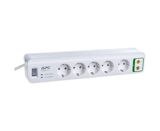 Сетевой фильтр APC Essential SurgeArrest 5 outlets, with Coax Protection 230V Russia PM5V-RS 