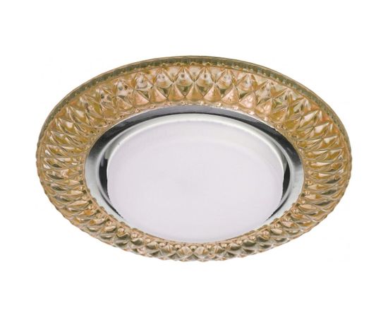 Светильник ЭРА DK LD23 CHP/WH декор cо светодиодной подсветкой Gx53, шампань Б0029630 