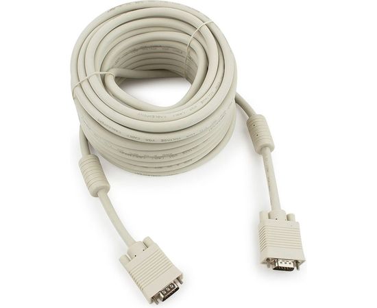 Кабель VGA Premium Cablexpert, 15M/15M, 15м, двойная экранировка, ферритовые кольца, пакет CC-PPVGA-15M 