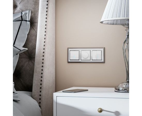 Одноклавишный выключатель WERKEL, W1110101, с подсветкой, белый a051110 – изображение 2