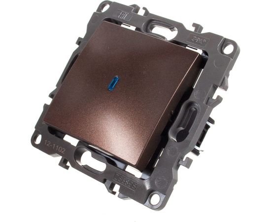 Выключатель с подсветкой ЭРА 12-1102-13 10АХ-250В, IP20, бронза Б0019281 – изображение 2