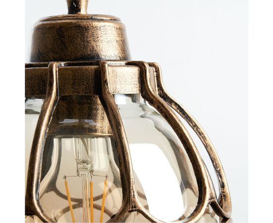 Садово-парковый светильник, круглый на цепочке 60W 230V E27, черное золото Feron PL3705 11369 – изображение 2