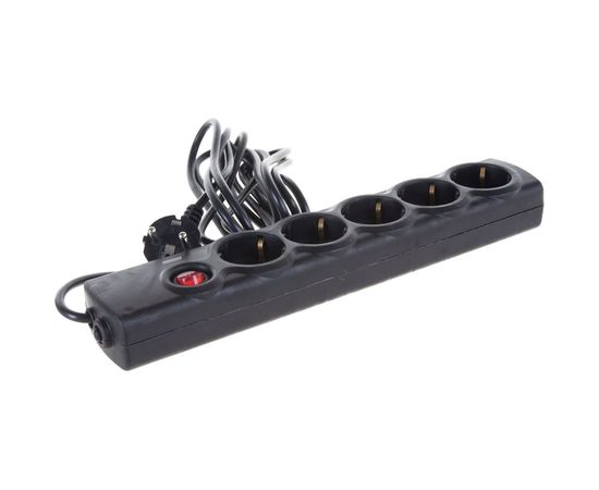 Сетевой фильтр Радист РВС 16-005 10 А 5 гн с кнопкой и автоматом ПВС 3х0,75 3м чёрный 4593 – изображение 2