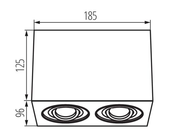 Точечный накладной светильник KANLUX GORD DLP 250-B 25474 – изображение 2