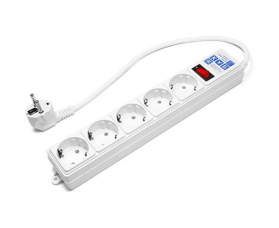 Фильтр-удлинитель Power Cube PC 0,5м 5р, бел. 10А/2,2кВт SPG-B-0,5М-WHITE – изображение 2