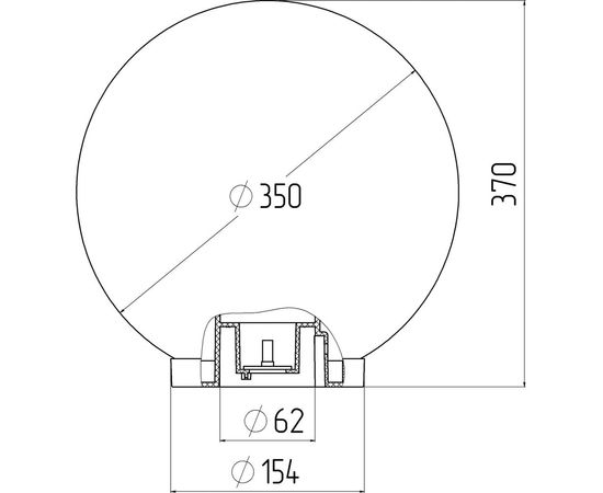 Светильник ЭРА НТУ 01100353, садовопарковый, шар, золотистый, D350 mm, Б0048059 – изображение 2