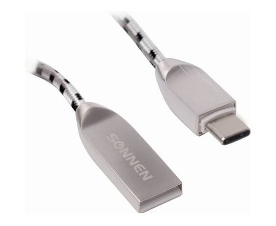 Кабель SONNEN USB 2.0-Type-C 1м Premium медь передача данных и быстрая зарядка 513127 – изображение 2