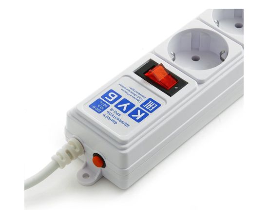 Фильтр-удлинитель Power Cube PC 0,5м 5р, бел. 10А/2,2кВт SPG-B-0,5М-WHITE – изображение 3