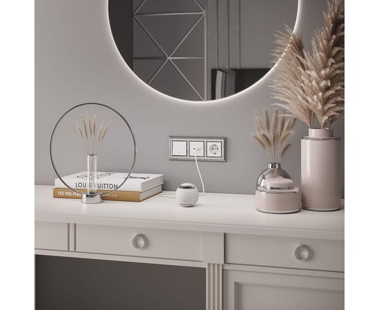 Одноклавишный выключатель WERKEL, W1110101, с подсветкой, белый a051110 – изображение 3