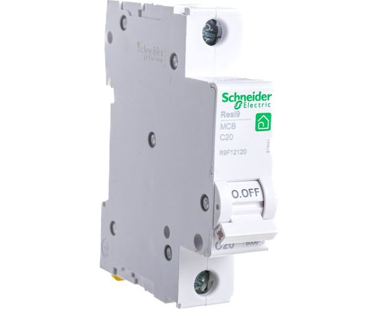 Автоматический выключатель Schneider Electric RESI9 АВ С 20А 1P 6000A R9F12120 – изображение 3