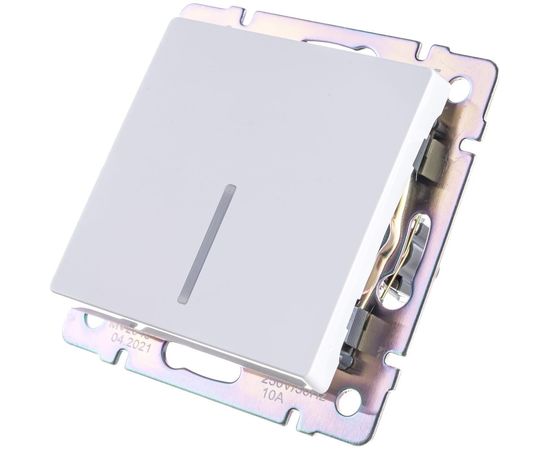 Одноклавишный выключатель WERKEL, W1110101, с подсветкой, белый a051110 – изображение 4