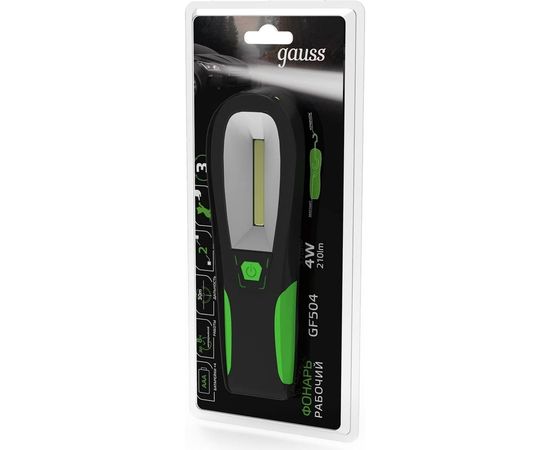 Рабочий фонарь Gauss модель GFL504 4W 210lm 4xAAA LED1/12/48 GF504 – изображение 5