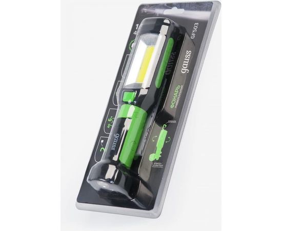 Рабочий фонарь Gauss модель GFL503 10W 400lm 3xAAA LED 1/12/48 GF503 – изображение 6