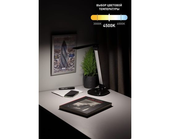 Настольный светильник ЭРА NLED-456-10W-BK-S черный с серебром Б0028437 – изображение 10